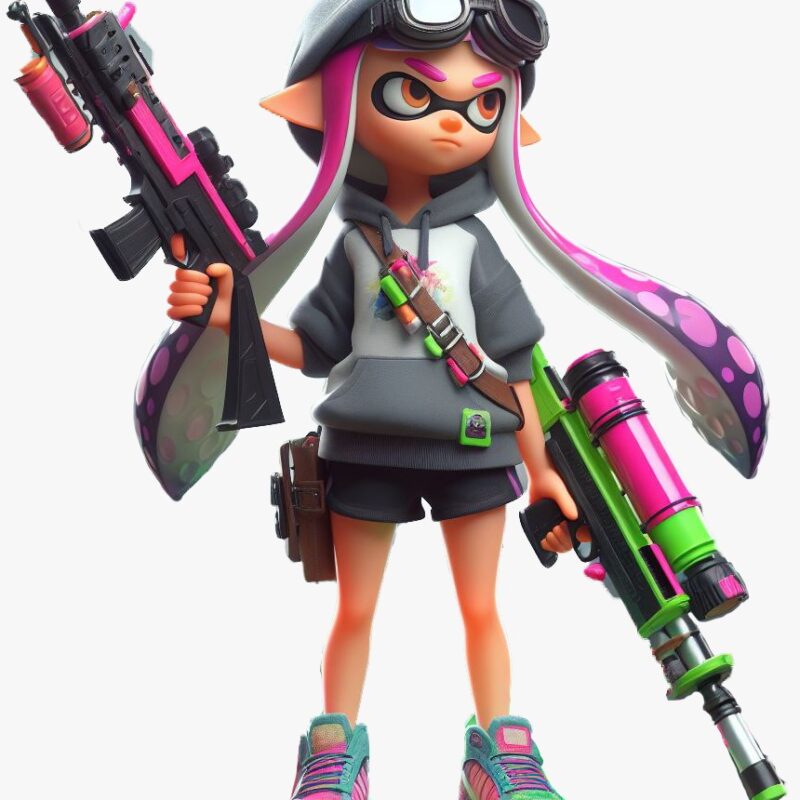 Stunning Splatoon Girl: 3D Artwork & Character Design